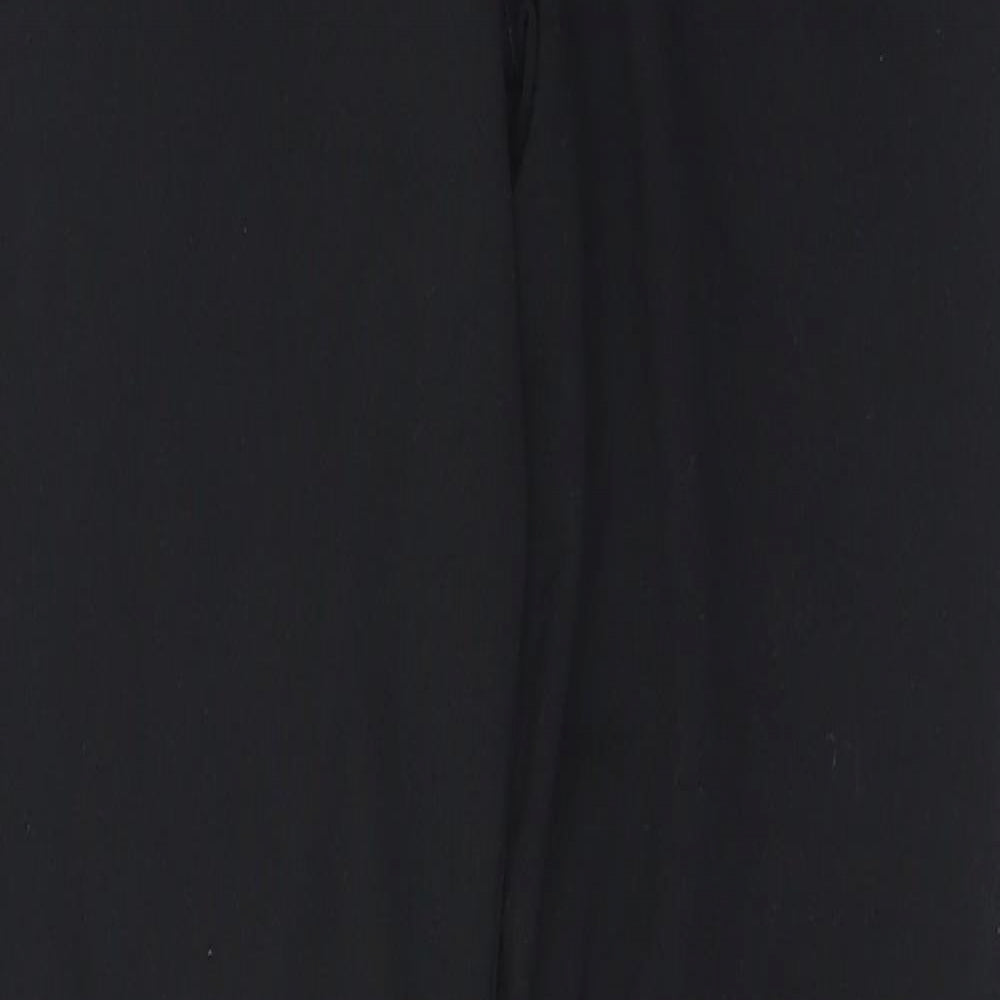 Workout Womens Black Polyester Pedal Pusher Leggings Size 10 L29 in Regular - 10-12