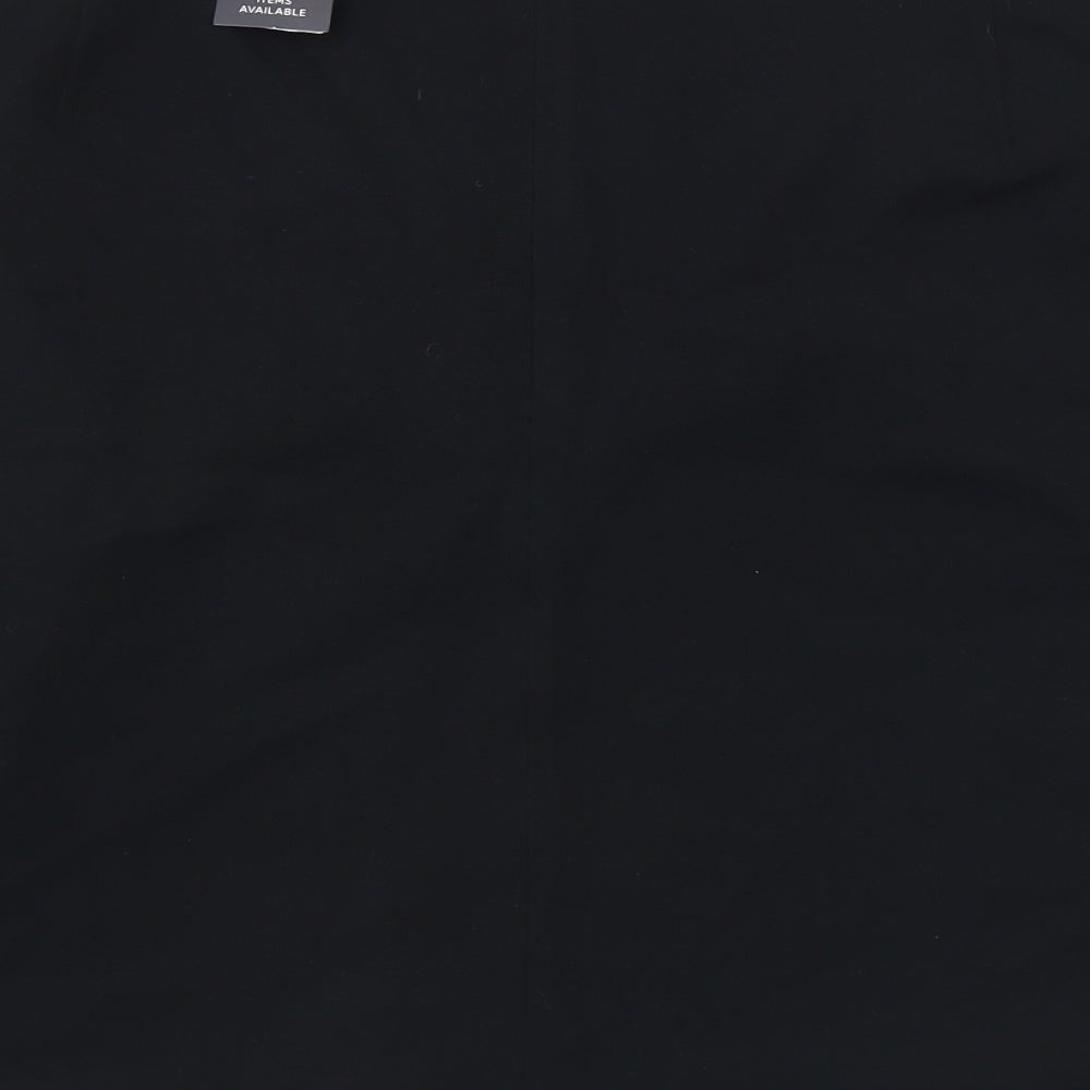 Marks and Spencer Womens Black Polyester A-Line Skirt Size 24 Zip