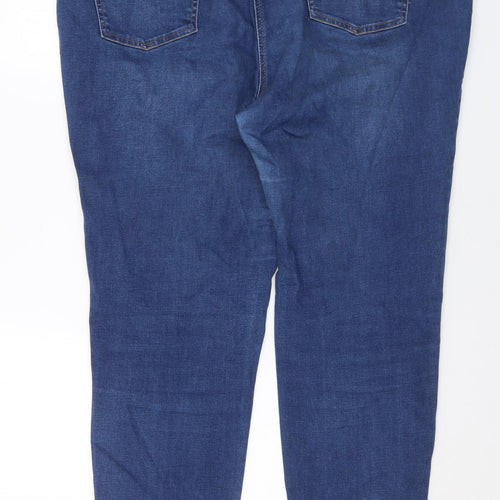 TU Womens Blue Cotton Skinny Jeans Size 22 L30 in Regular Button