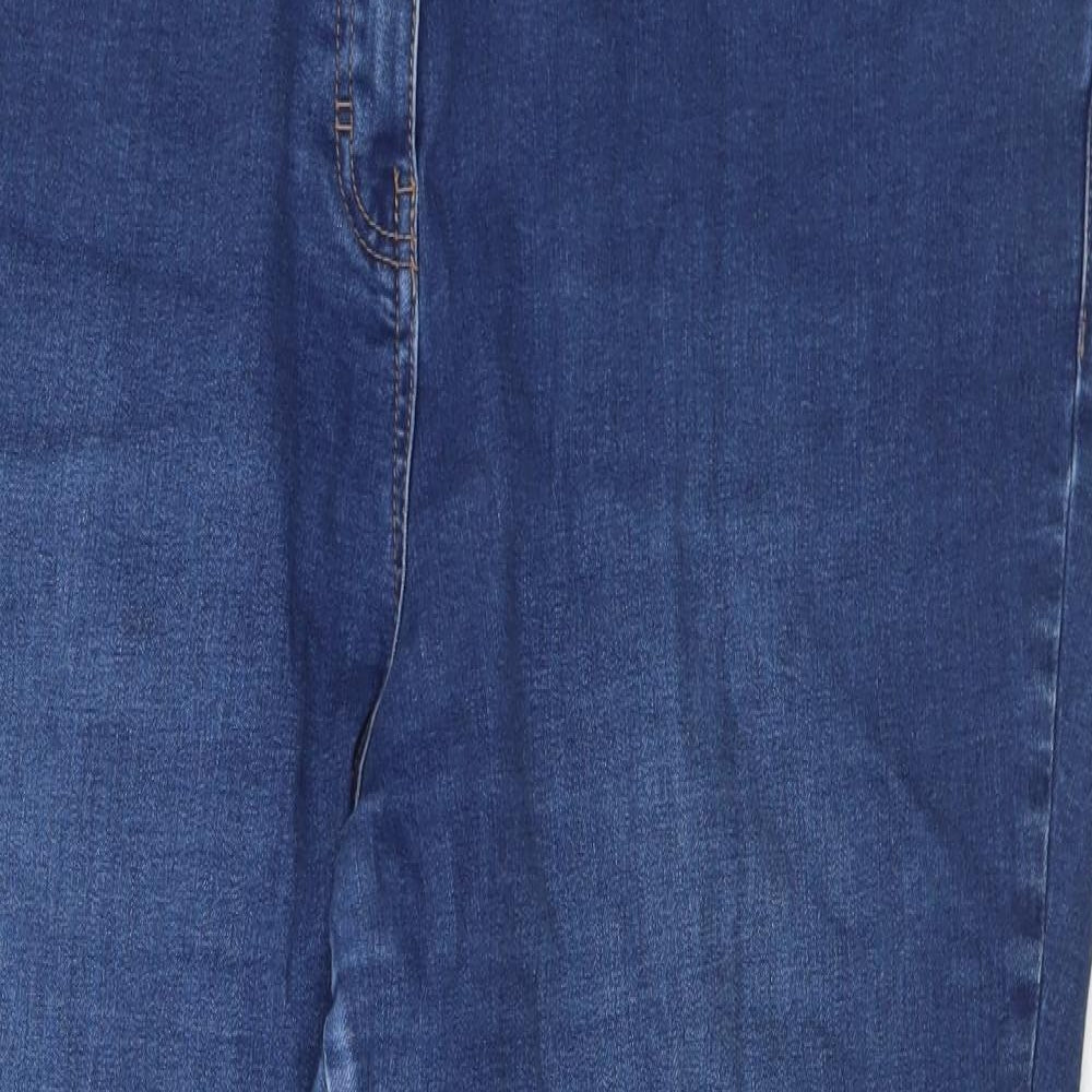 TU Womens Blue Cotton Skinny Jeans Size 22 L30 in Regular Button