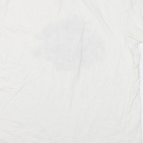 Millionaire Homme Mens White Cotton T-Shirt Size M Crew Neck - Money
