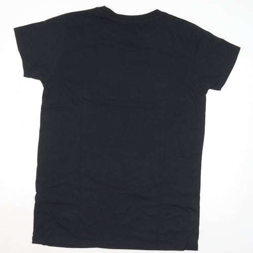 Boohoo Womens Black Cotton T-Shirt Dress Size 14 Crew Neck - Beverly Hills