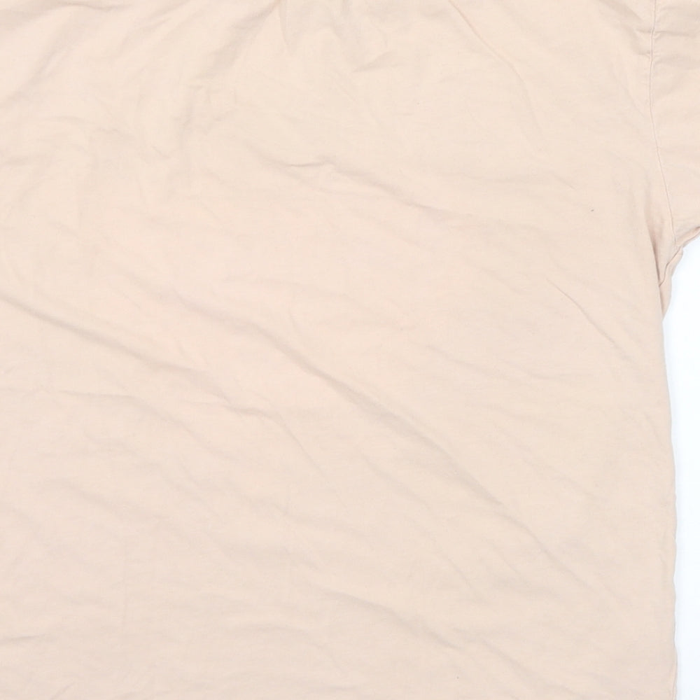 Topshop Womens Pink Cotton Basic T-Shirt Size 6 Crew Neck - NYC