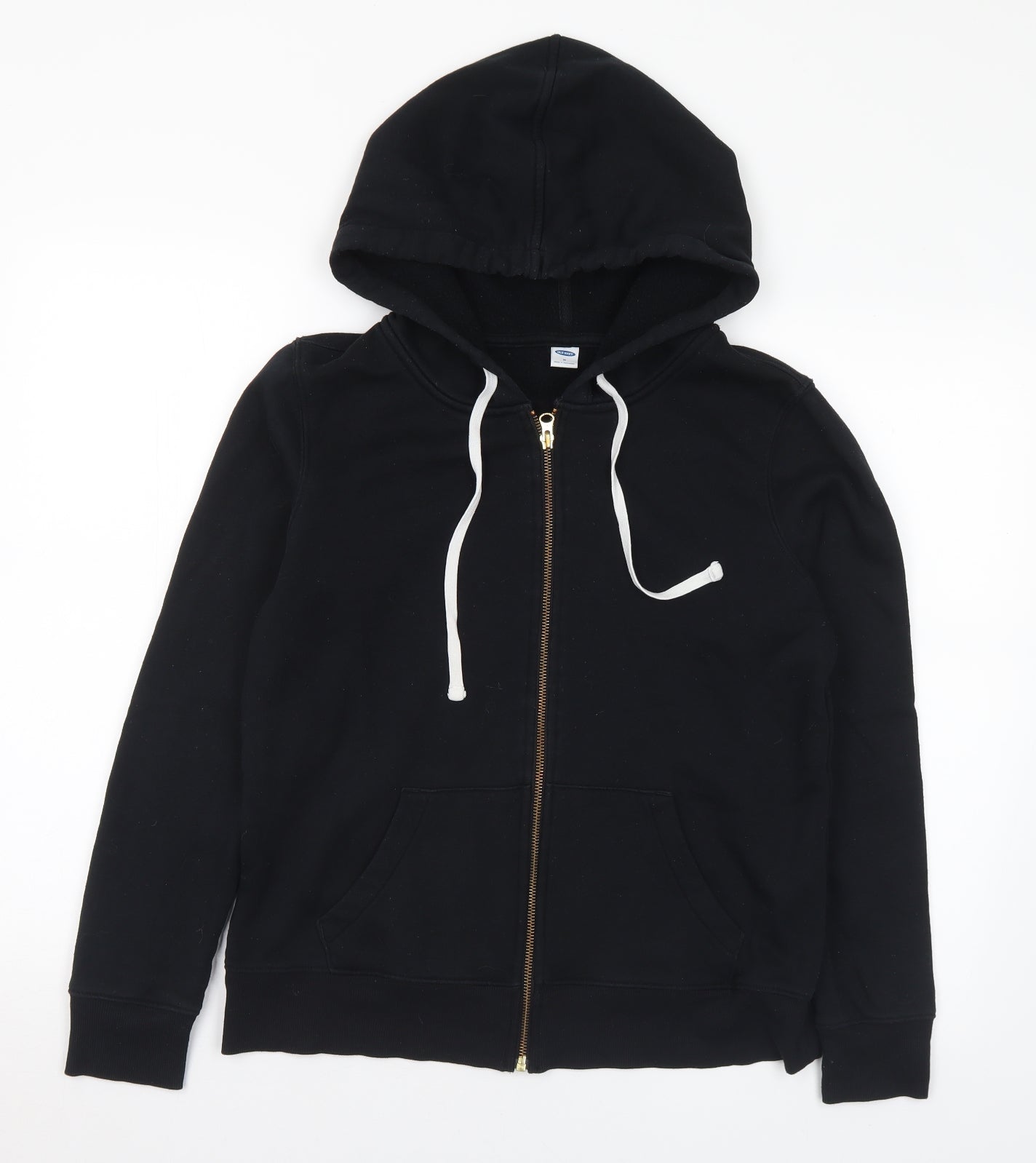 Old Navy Mens Black Cotton Full Zip Hoodie Size M