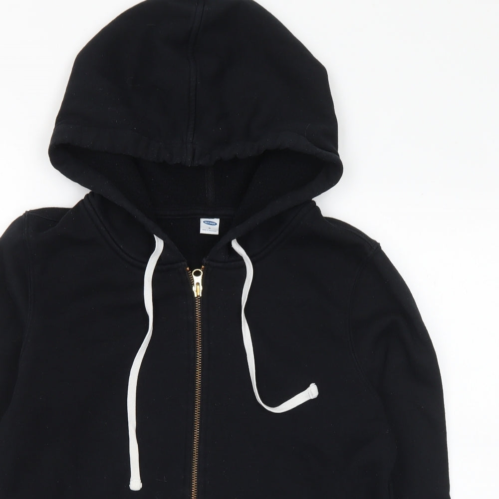 Old Navy Mens Black Cotton Full Zip Hoodie Size M