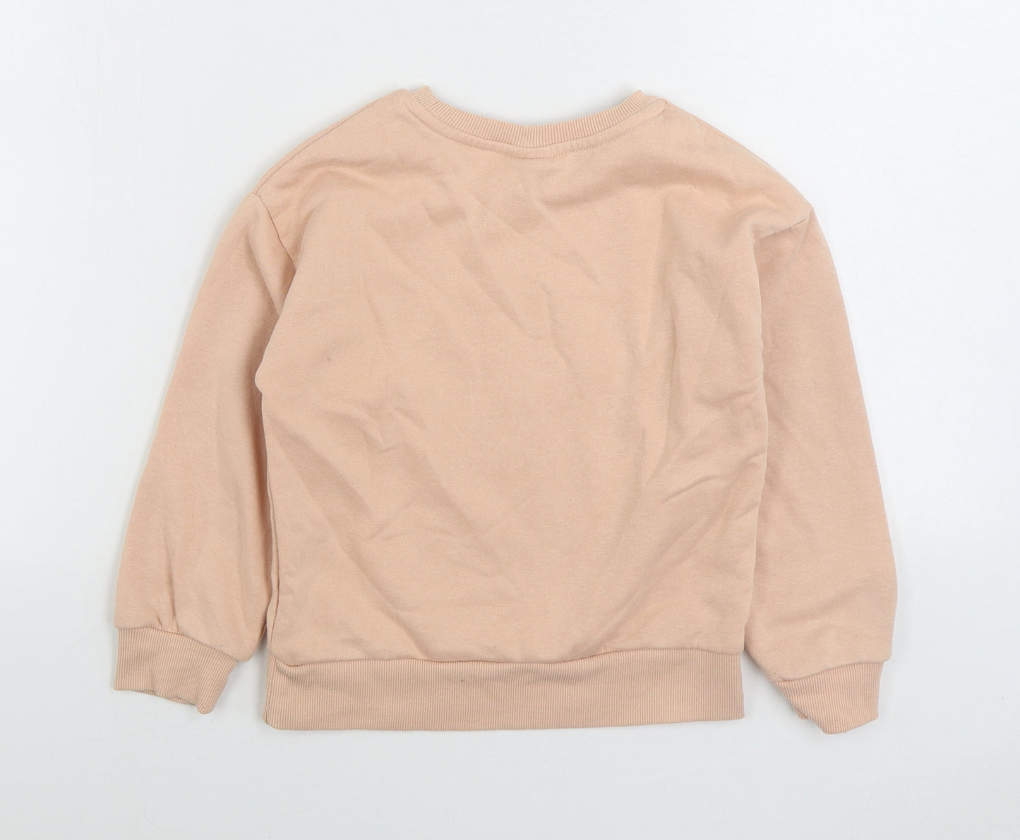 Primark Girls Pink Cotton Pullover Sweatshirt Size 7-8 Years Pullover - Stitch