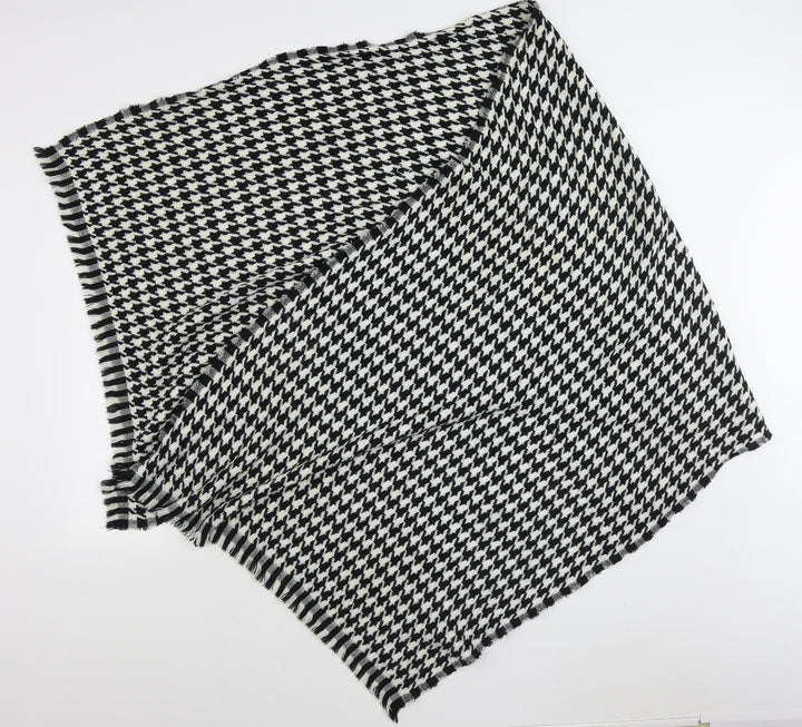Primark Womens Beige Geometric Acrylic Scarf - Houndstooth