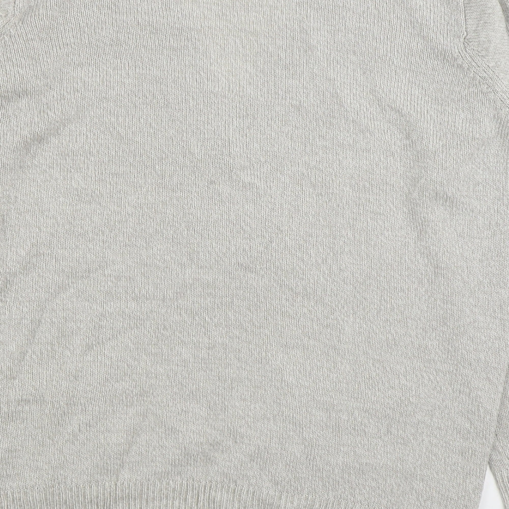 Damart Womens Grey V-Neck Acrylic Cardigan Jumper Size M