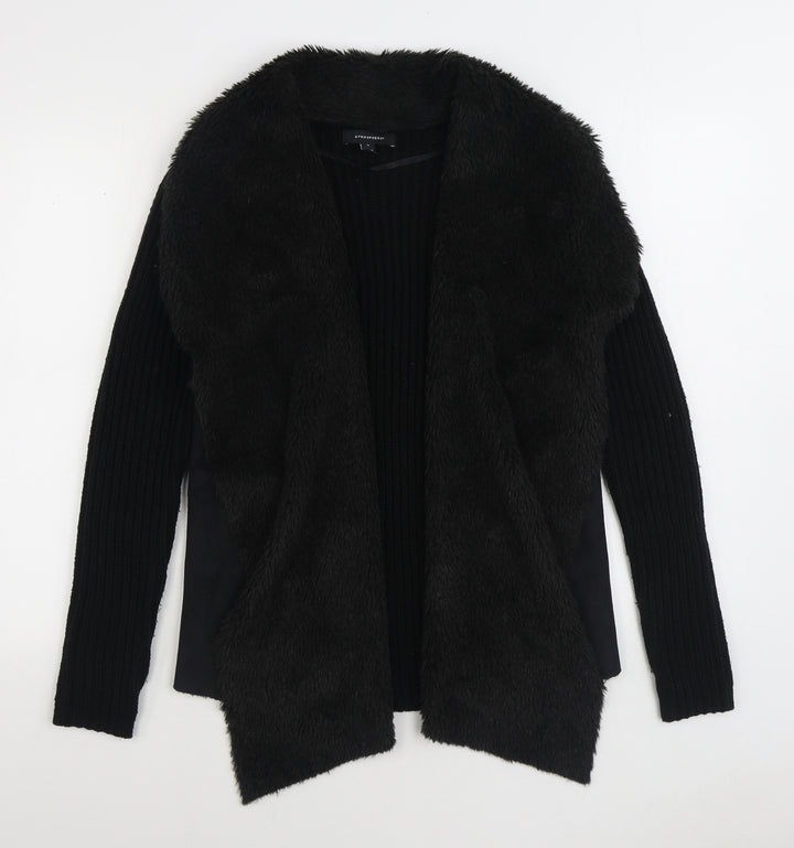 Atmosphere Womens Black V-Neck Acrylic Cardigan Jumper Size S