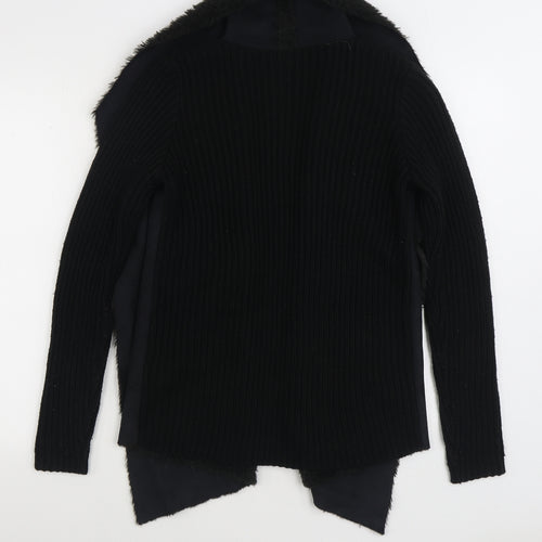 Atmosphere Womens Black V-Neck Acrylic Cardigan Jumper Size S