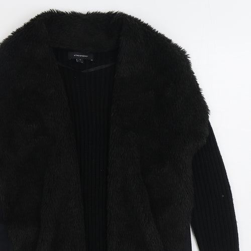 Atmosphere Womens Black V-Neck Acrylic Cardigan Jumper Size S