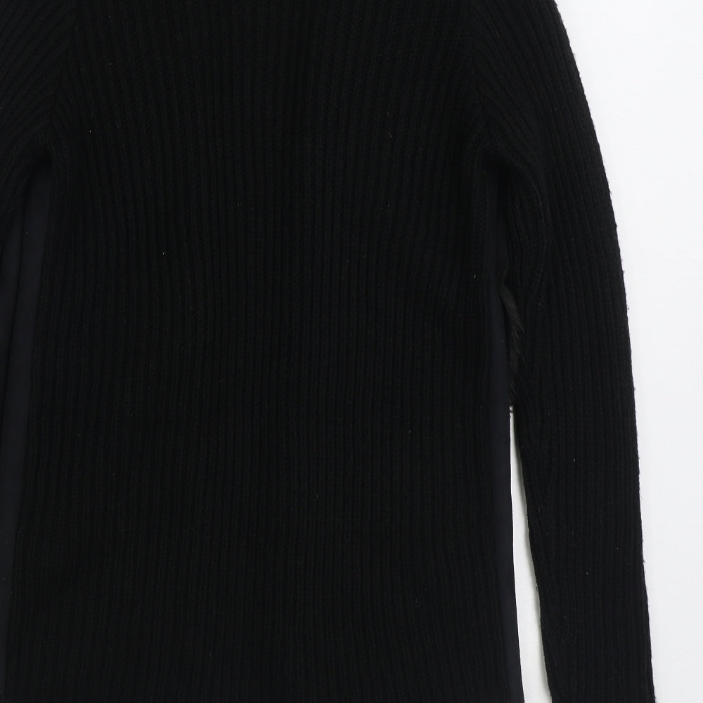 Atmosphere Womens Black V-Neck Acrylic Cardigan Jumper Size S