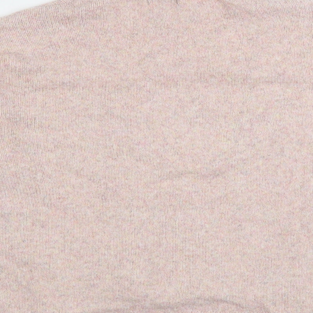 New Look Womens Pink Roll Neck Acrylic Pullover Jumper Size M