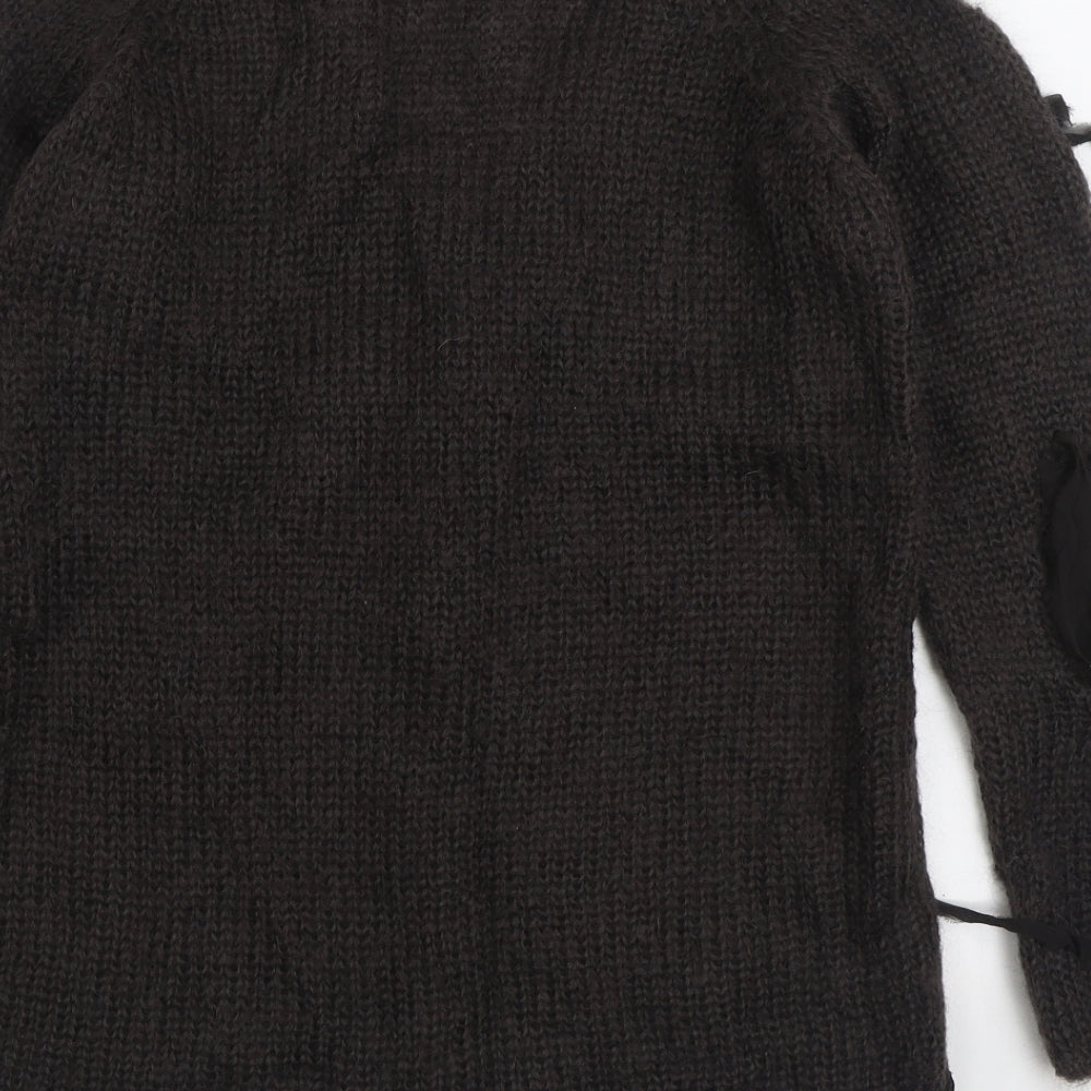 Per Una Womens Grey V-Neck Mohair Pullover Jumper Size L - Gothic