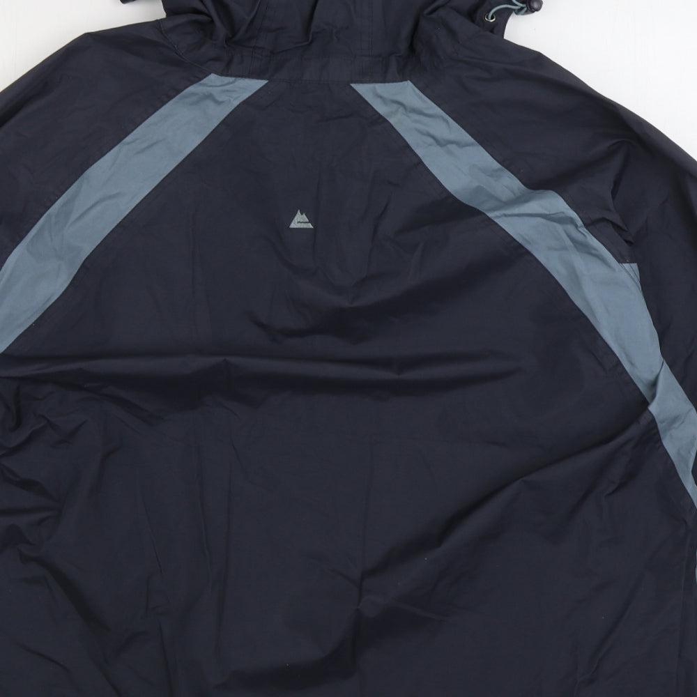 One Valley Mens Blue Rain Coat Coat Size XL Zip