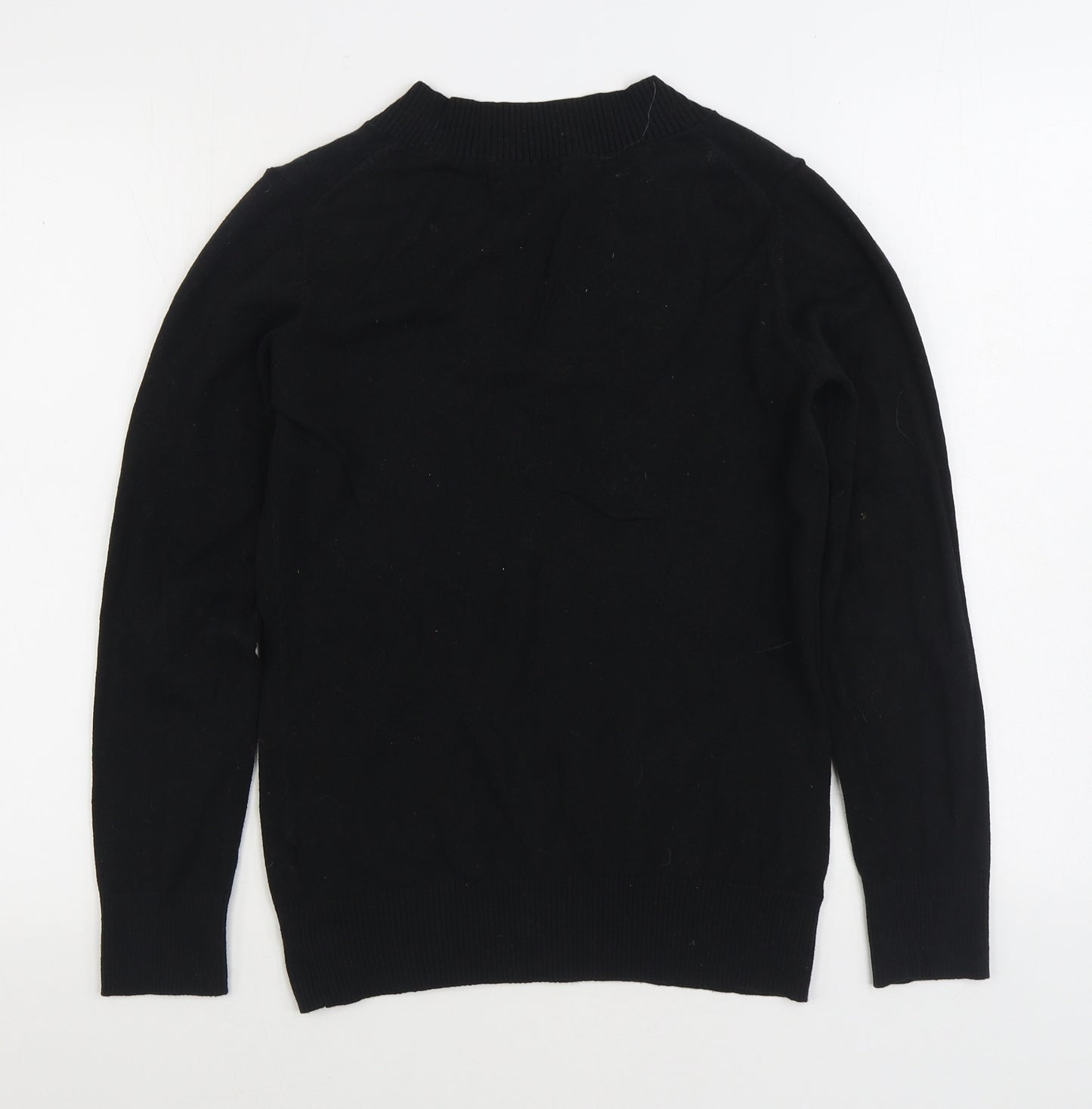 Gap Womens Black V-Neck Acrylic Pullover Jumper Size M