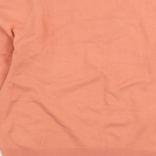 Warehouse Womens Pink V-Neck Acrylic Pullover Jumper Size 10