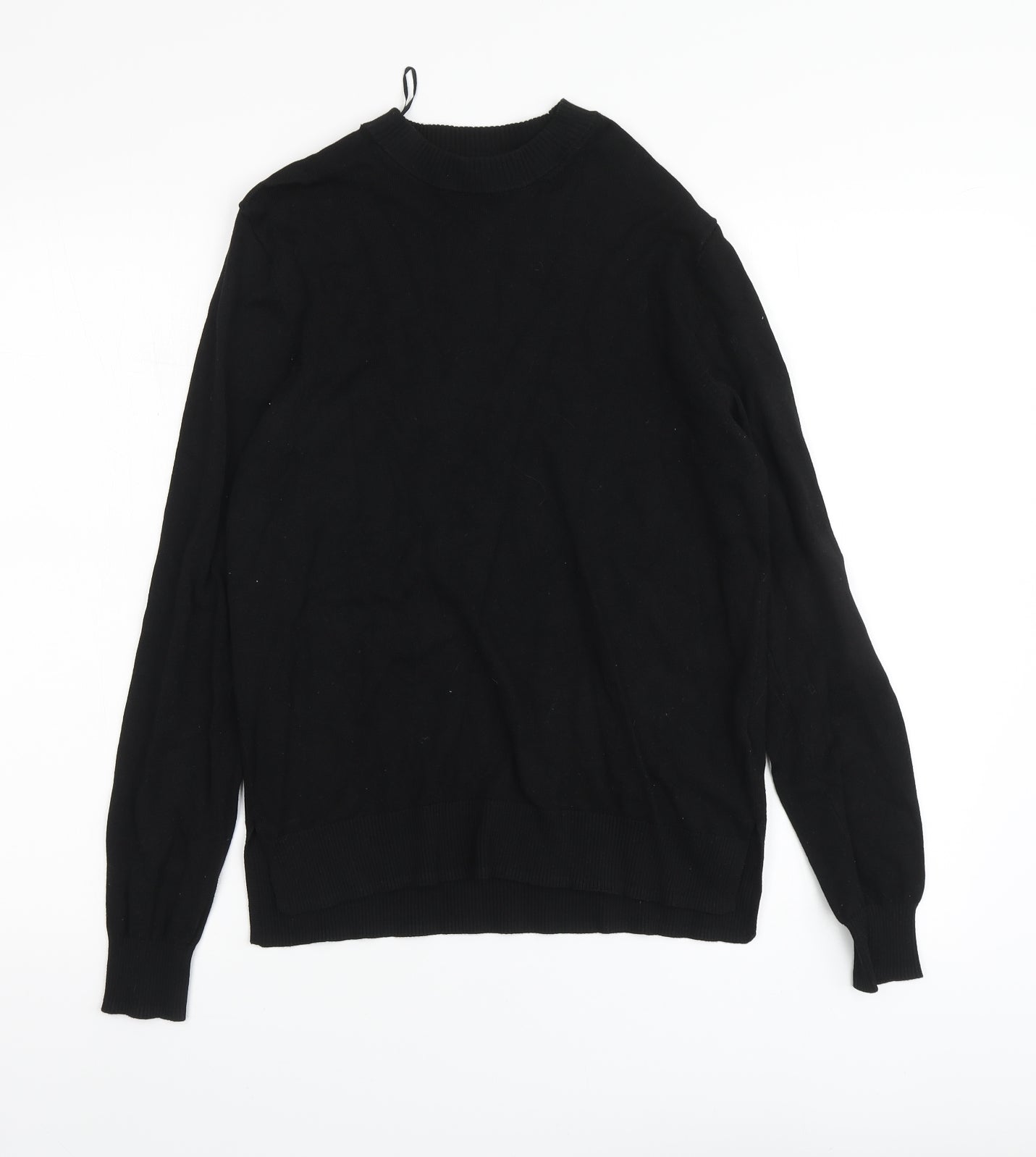H&M Womens Black High Neck Viscose Pullover Jumper Size XS