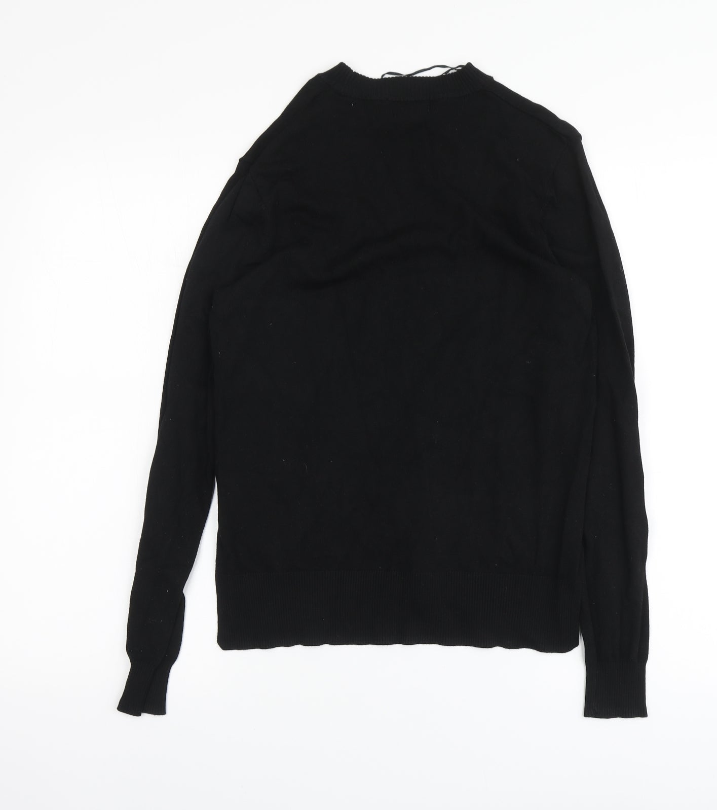 H&M Womens Black High Neck Viscose Pullover Jumper Size XS