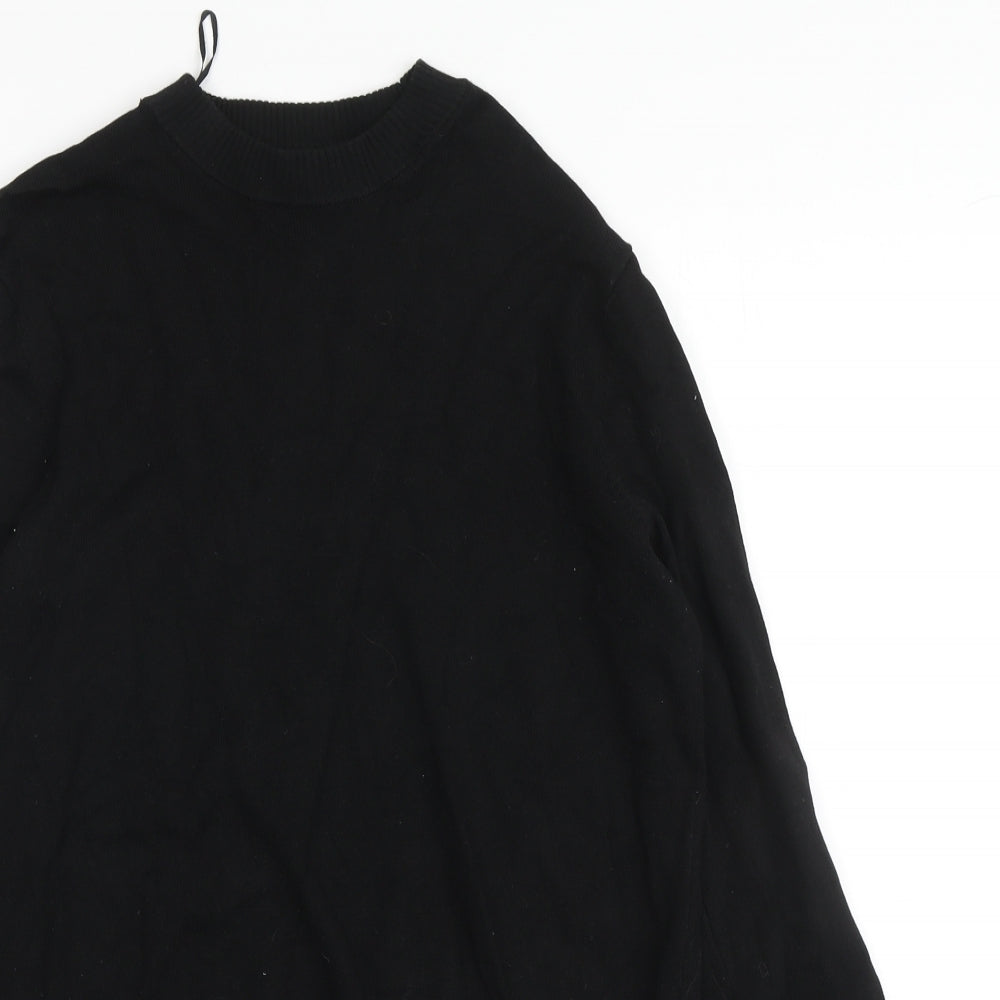 H&M Womens Black High Neck Viscose Pullover Jumper Size XS