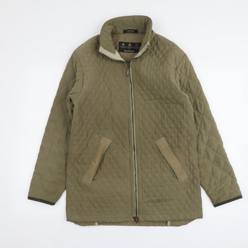 Barbour Womens Green Argyle/Diamond Jacket Size 12