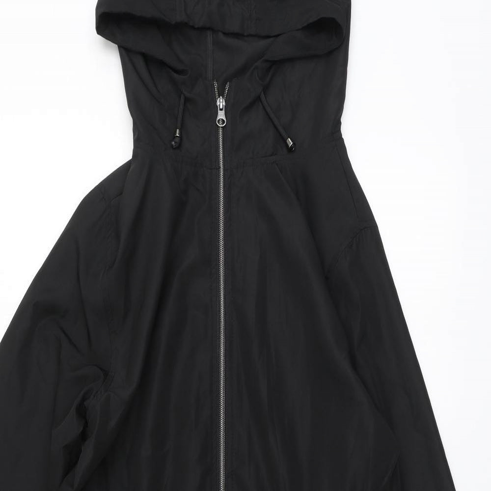 Primark Womens Black Parka Jacket Size S Zip