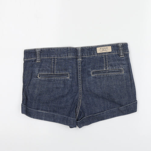 Celebrity Pink Girls Blue Cotton Cut-Off Shorts Size 9 Years Regular Zip