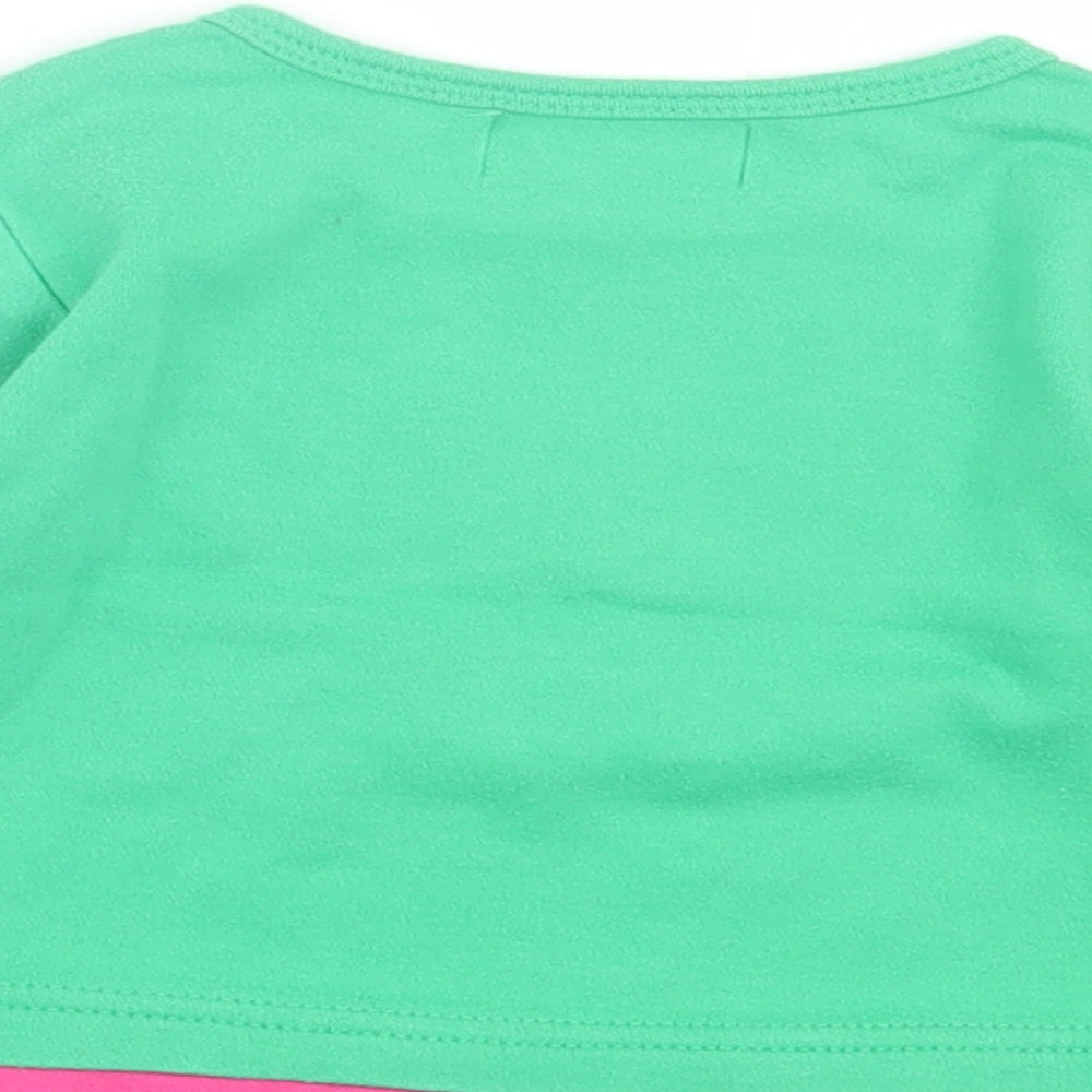 Primark Girls Green Cotton Basic Casual Size 6-9 Months Crew Neck Pullover - Future Little Rockstar