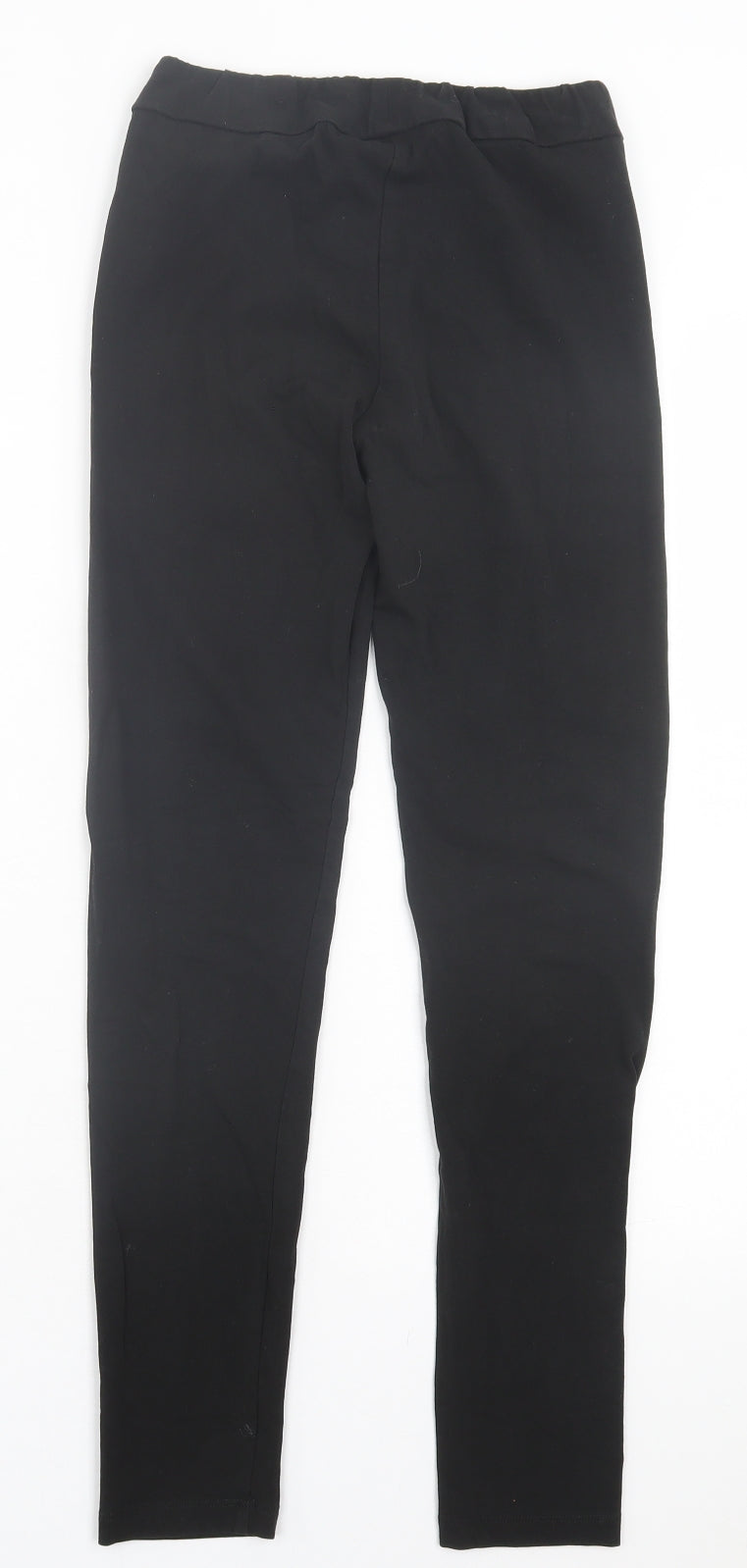 PUMA Girls Black Cotton Capri Trousers Size 13-14 Years Regular Pullover