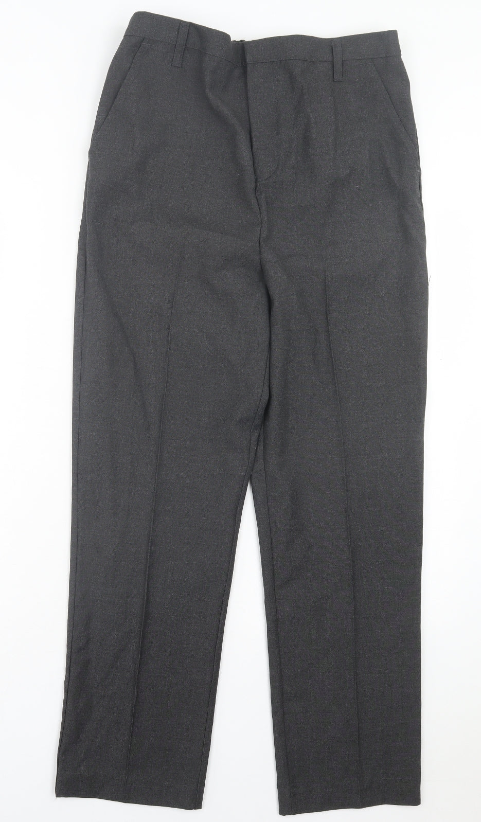 TU Boys Grey Polyester Capri Trousers Size 16 Years Regular Hook & Eye - School Wear