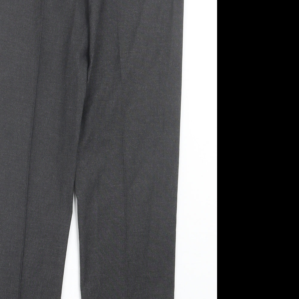 TU Boys Grey Polyester Capri Trousers Size 16 Years Regular Hook & Eye - School Wear