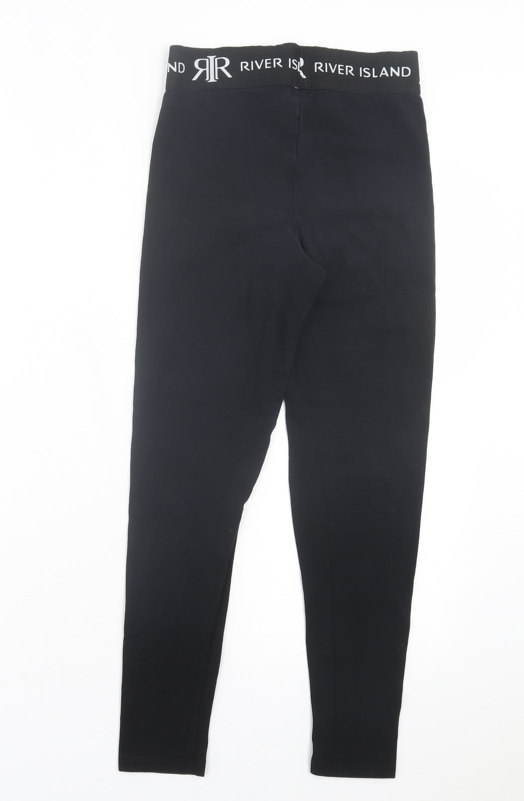 River Island Girls Black Cotton Capri Trousers Size 11-12 Years Regular Pullover