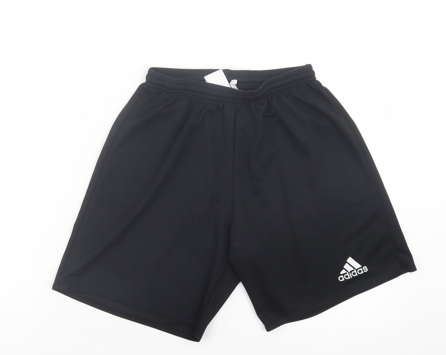 adidas Mens Black Polyester Sweat Shorts Size S L8 in Regular Tie
