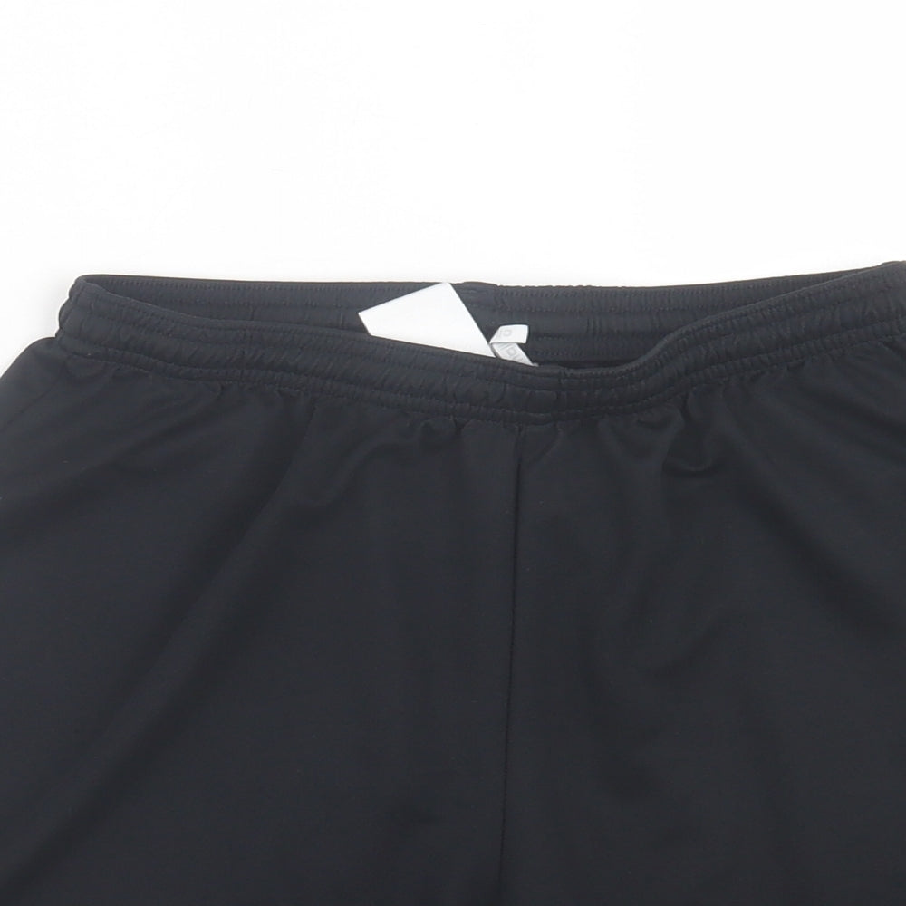 adidas Mens Black Polyester Sweat Shorts Size S L8 in Regular Tie