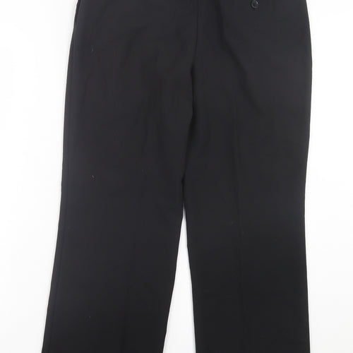 Autograph Womens Black Polyester Trousers Size 12 L27 in Regular Hook & Eye