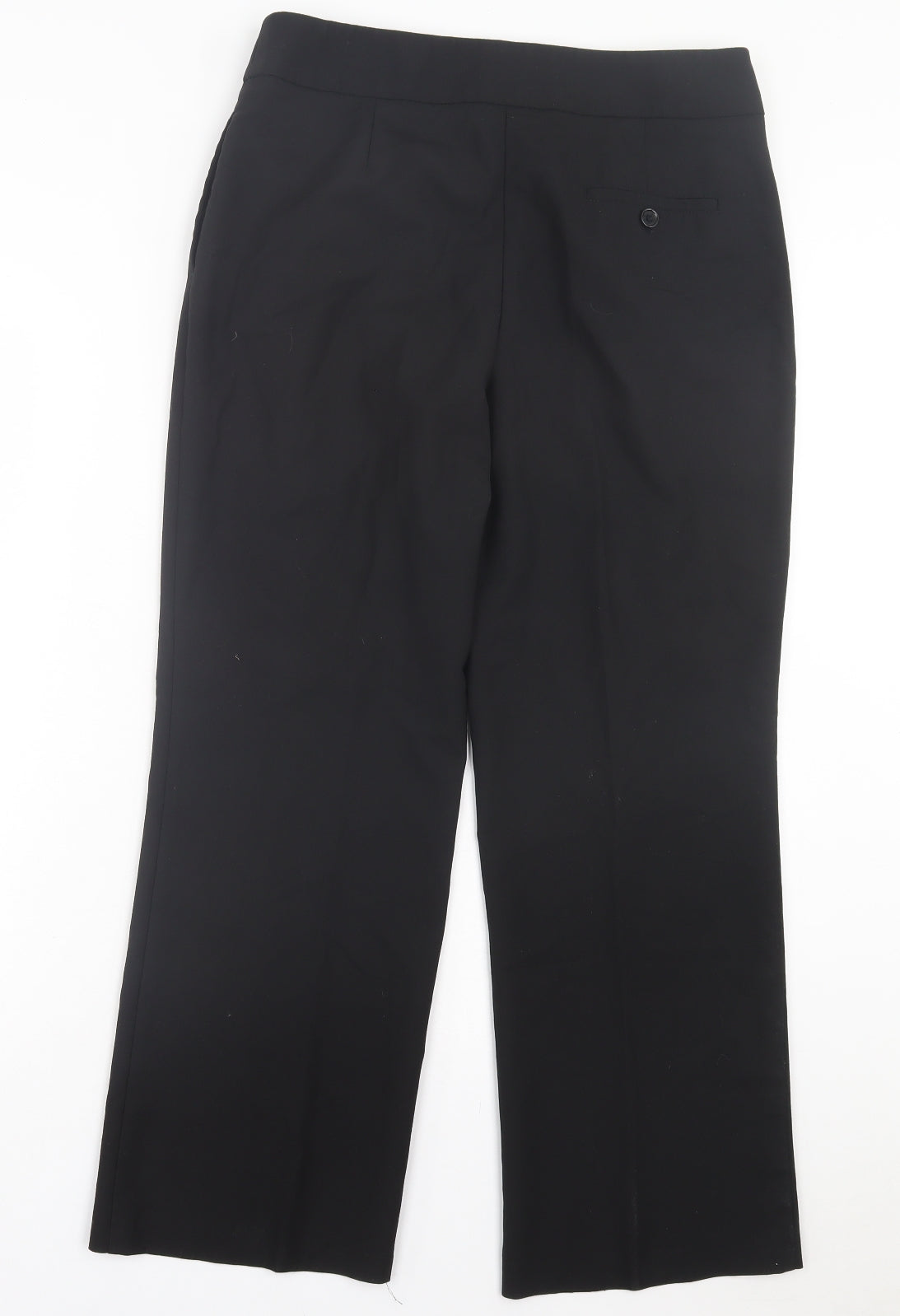 Autograph Womens Black Polyester Trousers Size 12 L27 in Regular Hook & Eye