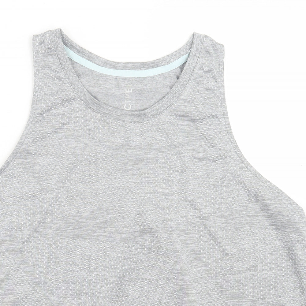 George Womens Grey Polyester Basic Tank Size XL Crew Neck Pullover