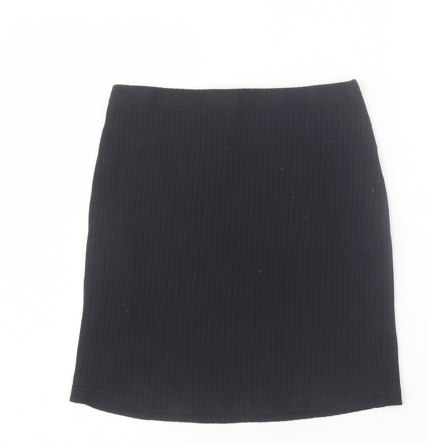 SheIn Womens Black Polyester Straight & Pencil Skirt Size S - Butterfly print