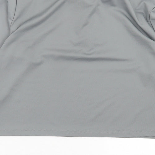 ASOS Womens Grey Polyester Cropped Casual Size 18 High Neck Zip