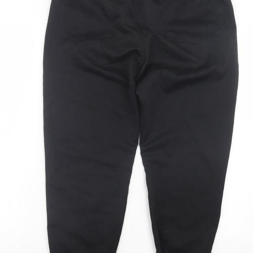 SheIn Womens Black Polyester Trousers Size S L27 in Regular Drawstring