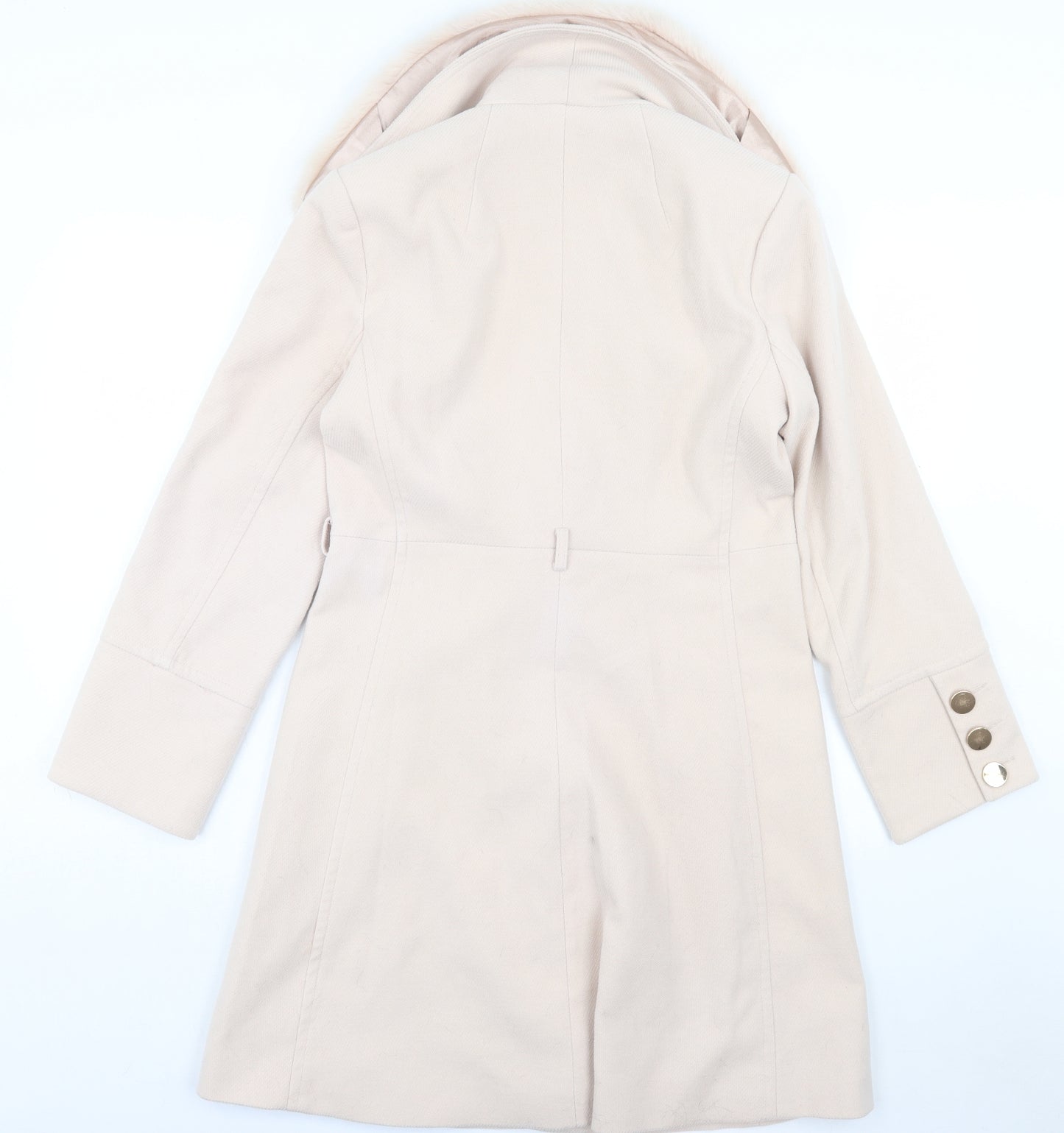 Miss Selfridge Womens Pink Overcoat Coat Size 14 Button
