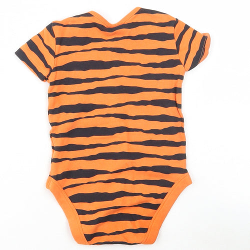 Disney Baby Baby Orange Animal Print Cotton Bodysuit Outfit/Set Size 9-12 Months Snap - One