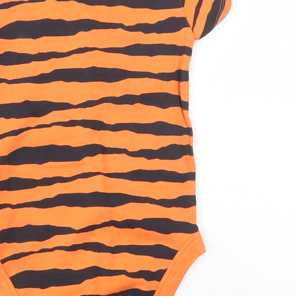 Disney Baby Baby Orange Animal Print Cotton Bodysuit Outfit/Set Size 9-12 Months Snap - One