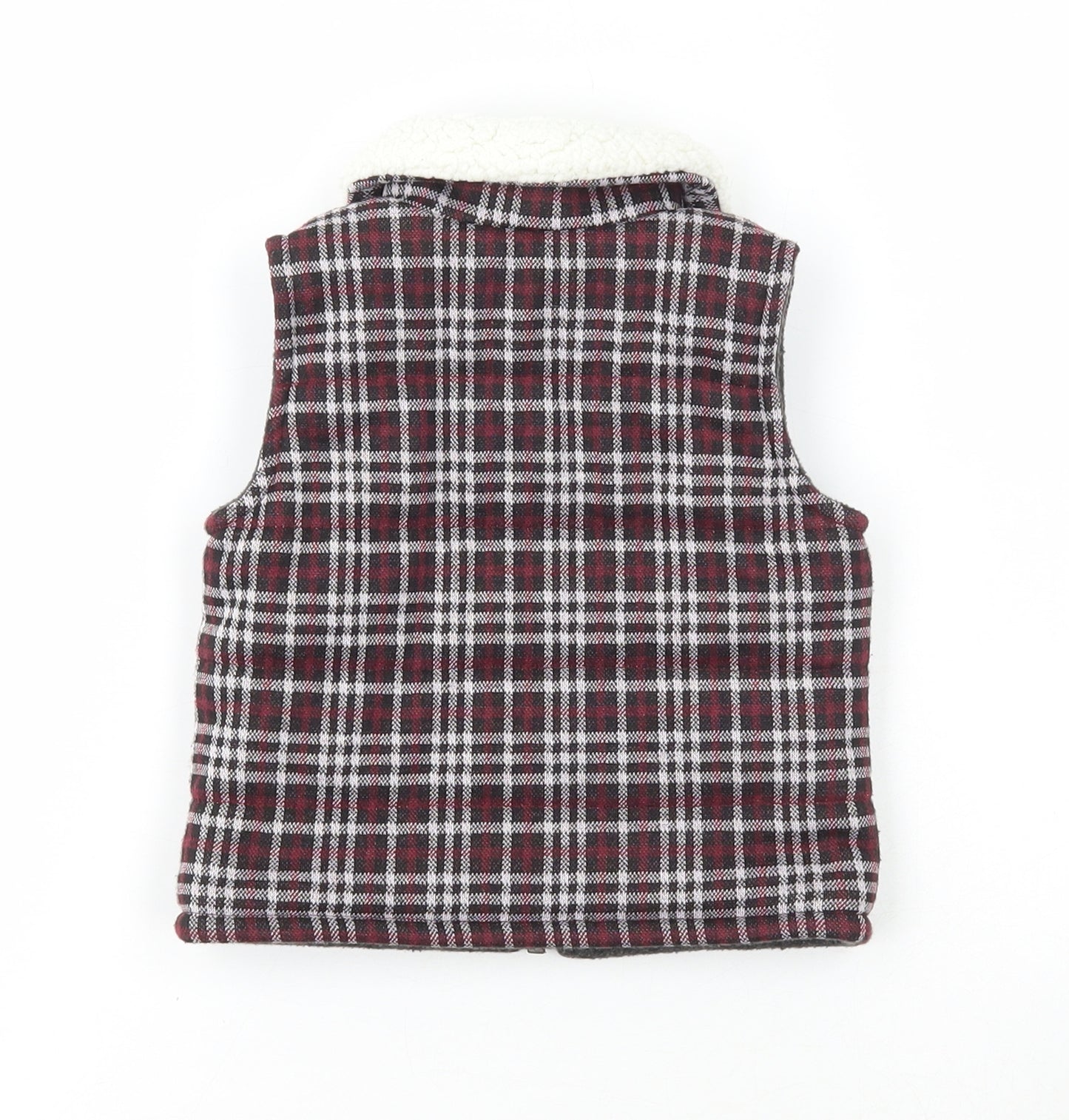 Nutmeg Baby Black Plaid Gilet Jacket Size 3-6 Months Zip