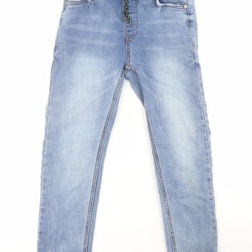 NEXT Boys Blue Cotton Jegging Jeans Size 9 Months Regular Tie