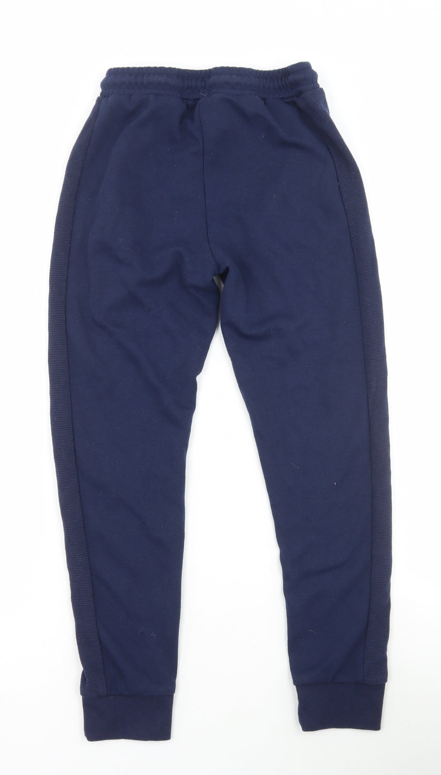 Dunnes Stores Boys Blue Cotton Jogger Trousers Size 10-11 Years Regular Tie