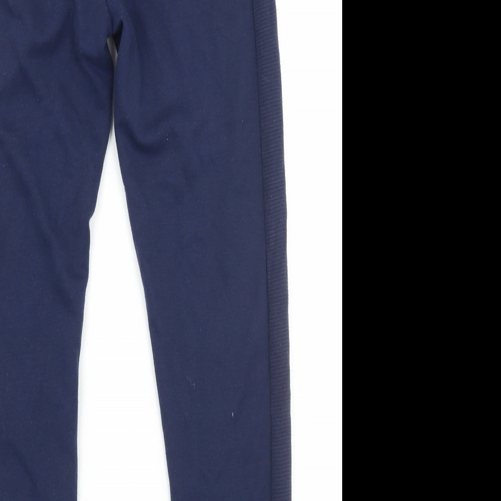 Dunnes Stores Boys Blue Cotton Jogger Trousers Size 10-11 Years Regular Tie