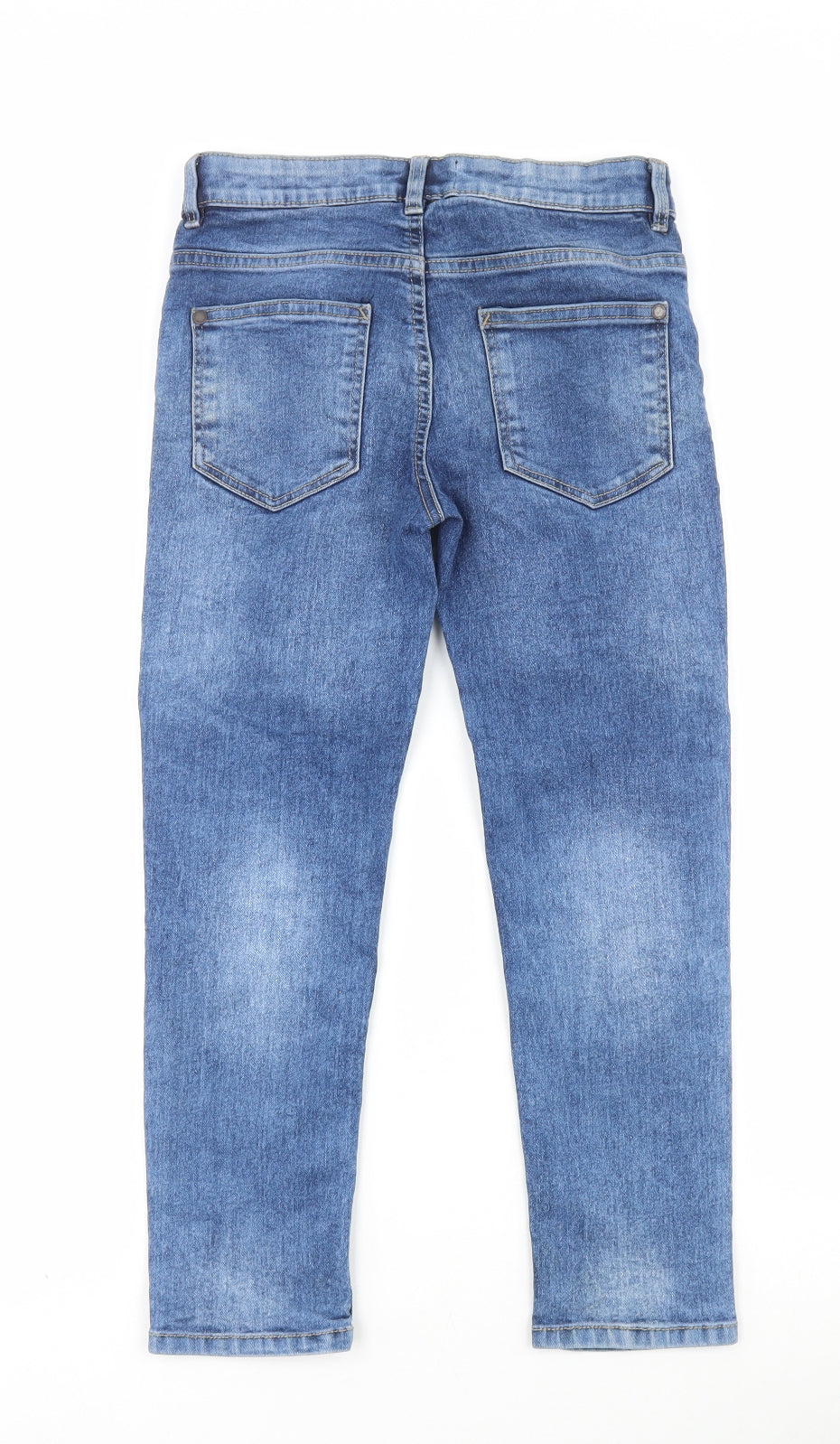 NEXT Boys Blue Cotton Skinny Jeans Size 8 Years Regular Button