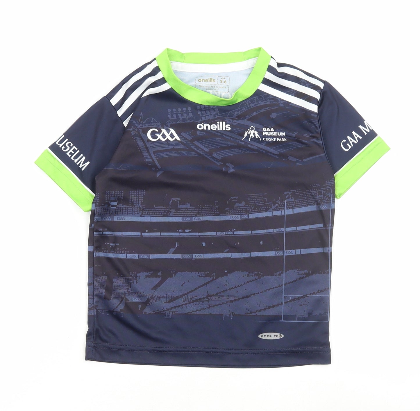 Oneills Boys Blue Polyester Basic T-Shirt Size 5-6 Years Round Neck - Dublin
