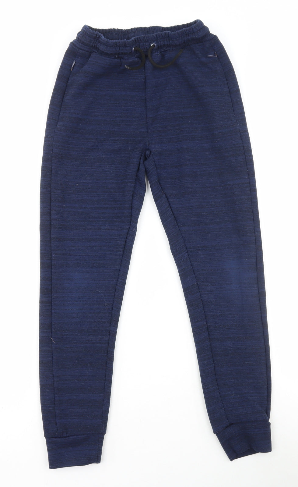 Dunnes Stores Boys Blue Polyester Jogger Trousers Size 9-10 Years Regular Tie